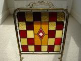 stained glass fire screen